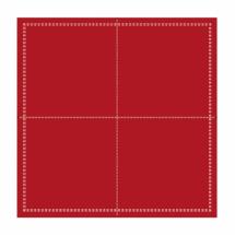25 Mini serviettes cocktail Rouges en coton
