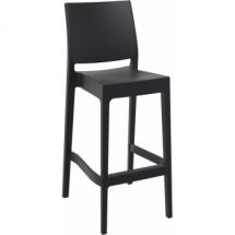 Chaise de Bar NOVA Noire avec dossier 