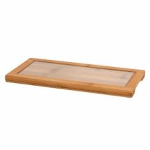 Planche de présentation Bambou Naturel/Verre 30 x 15 cm (Petite)