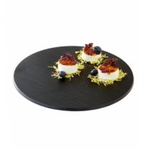 Plateau rond mélamine aspect ardoise Ø 40 cm