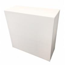 Housse Blanche pour Banque d'accueil 100 x 40 cm Hauteur : 100 cm