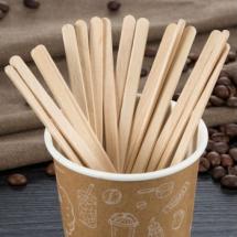 50 agitateurs de café en bois - 11 cm