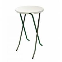 Pack Table Mange-Debout Ø 60 cm + Housse extensible Blanche 