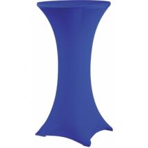 Pack Table Mange-Debout Ø 60 cm + Housse extensible Bleue 