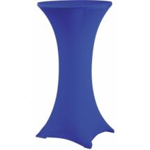 Pack Table Mange-Debout Ø 60 cm + Housse extensible bleue 