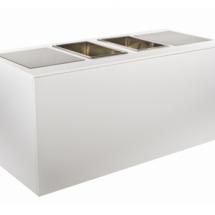 Table Buffet Lack-Folie ICE 200 x 90 cm : Blanche