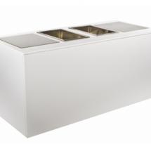 Table Buffet CHEFING Lack-Folie 200 x 90 cm : Blanche