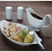 Ensemble sel et poivre en porcelaine blanche (2 pièces)