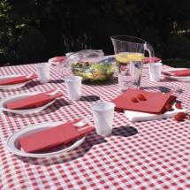 Nappe en papier damassé vichy en rouleau 1,18m x 25m