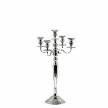 Chandelier Argent - 5 branches  - 50 cm (Petit)