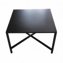 Table Basse Noire en Métal + Plateau en Métal Noir