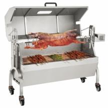 Barbecue à Charbon avec Tournebroche Électrique 103 cm x 37,5 cm