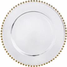 Assiette de Présentation Perles Dorées - Ø 33 cm 