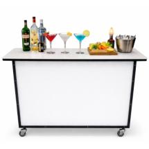 Bar mobile à roulettes pliable