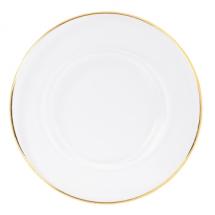Assiette de Présentation Filet Or Transparente - 33 cm