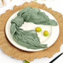 Serviettes de Table en Gaze Etamine 50x50 cm - Vert Sauge