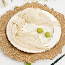 Serviettes de Table en Gaze Etamine 50x50 cm - Beige