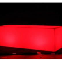 Banc droit lumineux sans fil  120 x 40 x 40 cm