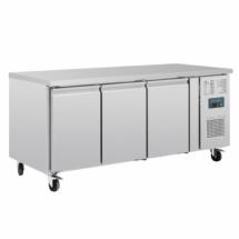Table réfrigérée positive INOX - 3 portes - Tropicalisé - 350W - 634 litres
