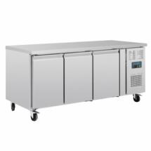 Table réfrigérée positive INOX - 3 portes. Tropicalisé -350W-  634 litres 