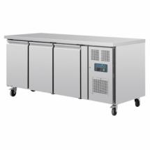 Table réfrigérée positive INOX - 3 portes - Tropicalisé - 350W - 634 litres