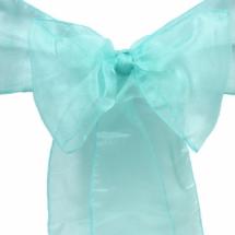 Noeud de chaise en organza Turquoise