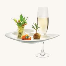 Assiette à cocktail Premium en porcelaine Ivoire 