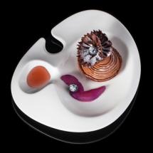 Assiette à cocktail Premium en porcelaine Ivoire 