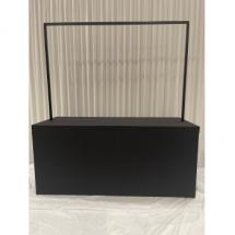 Pack Grand Buffet CUBE 200 x 80 - Haut. 90 cm + ARCHE Noire + Housse Noire 