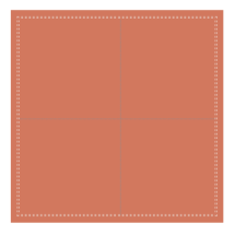 25 Mini serviettes cocktail Terracotta en coton