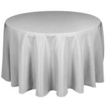 (Hors Catalogue) Nappe ronde GRISE 100% Coton  - Ø 320 cm