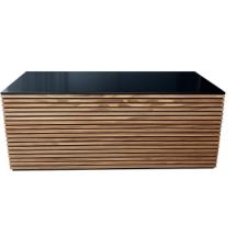 Table Buffet Lattes SCALL Noire 200x90cm 