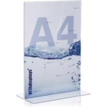 Présentoir de table Vertical en Plexi A4 : 21 x 29,7 cm