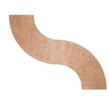 Table Serpentine en bois 