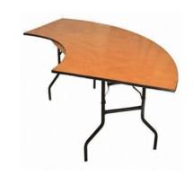 Table Serpentine en bois 