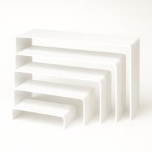 Présentoir 5 étages en Plexi Blanc