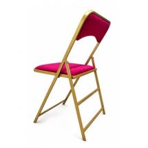 Chaise pliante PRO - Velours Rouge (Pour Intérieur exclusivement)