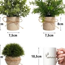 Set de 4 Plantes décoratives à poser 