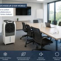 Rafraîchisseur d'air mobile professionnel 8000 m³/h - 450 w