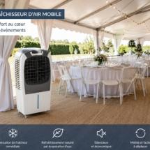 Rafraîchisseur d'air mobile professionnel 8000 m³/h - 450 w
