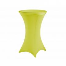 Housse extensible Vert Anis pour table mange-debout  Ø 60 cm