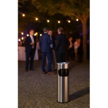 Corbeille d'extérieur avec cendrier étouffoir aluminium