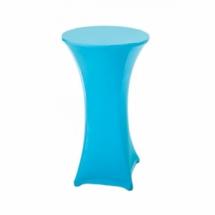 Pack Table Mange-Debout Ø 60 cm + Housse extensible Turquoise 