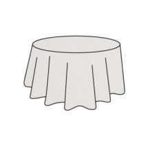 Nappe ronde jetable en intissé Soft blanche Ø 2,40m