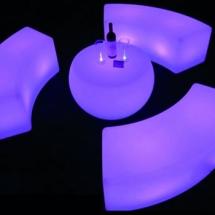 Table basse lumineuse sans fil (Hauteur 49 cm)