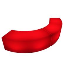 Banc arrondi lumineux sans fil