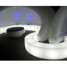 Banc arrondi lumineux sans fil