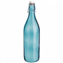 Bouteille en verre 1L - Coloris : Turquoise 