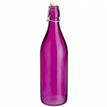 Bouteille en verre 1L - Coloris : Fuchsia 