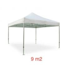 Tente de réception pliable 9 m² PRO : 3m x 3m (Sans mur ni poids)